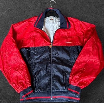 Ellesse vintage Windbreaker Jacket Red & Navy Retro wind Up tennis - Image 1 of 4