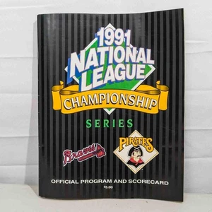 1991 National League Championship Series Program Schedule/Scorecard - Picture 1 of 3