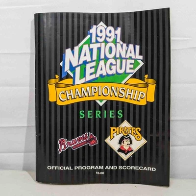 1991 National League Championship Series Program Schedule/Scorecard - Image 1 of 3