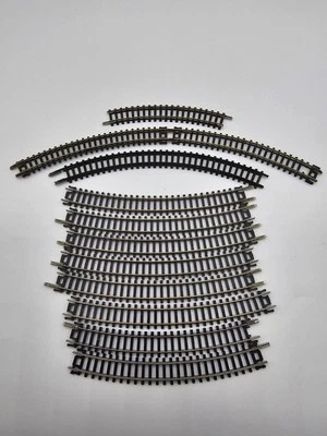 *USED* N Scale (11) Lot Piece Mixed Curved Track Lot Curved Train Track - Image 1 of 4