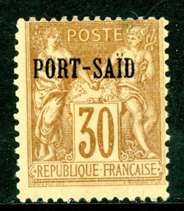 French Colonies in Egypt 1899 Port Said 30¢ Brown Sc #10 Mint L935 - Picture 1 of 6