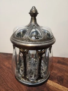 Vintage Käfig mundgeblasen Blasenglas Apotheker große Deckeldose 12,5 Zoll hervorragender Zustand - Bild 1 von 7