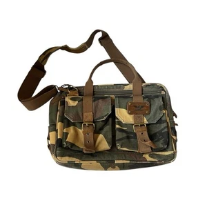 Fossil Seageant Laptop, Large Messenger Bag in Camo Olive Distressed New - Picture 1 of 6