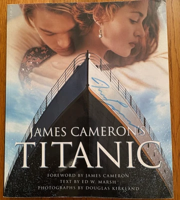 JAMES CAMERON AUTOGRAPHED "TITANIC" 1997 MY LARGE ILLUSTRATED RARE BOOK OF MOVIE Foto 1 de 4