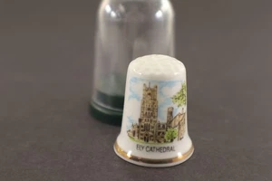 Bone China Thimble ELY CATHEDRAL in Dome Sewing Souvenir England - Picture 1 of 6