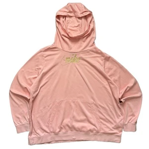 Nike Pullover Donna Felpa con Cappuccio Rosa Pesca Taglia 1X Swoosh - Foto 1 di 6