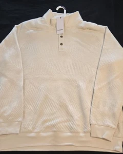 NUEVO CON ETIQUETAS Goodfellow & Co Para hombres Acolchado Pullover Sudadera Marfil Talla XL - Imagen 1 de 6