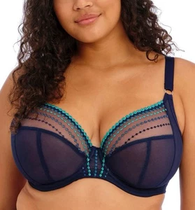 Elomi Women’s Matilda Plunge Bra Underwire EL8900 US 40DD UK 40E Siren Song New - Picture 1 of 8