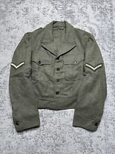 Canadian Military Battle Dress Jacket Cropped 1951 Protex Olive Drab Wool Battle