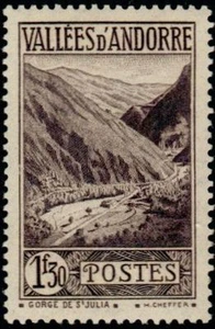 ANDORRE FRANCAIS STAMP TIMBRE 78 " GORGES DE SAINT-JULIA 1F30 " NEUF xx TTB - Imagen 1 de 1