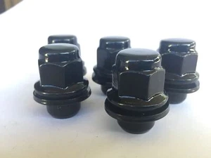 For Mitsubishi 20 Black Shank Wheel Nuts 12mmx1.5 Genuine Alloy Wheels - Picture 1 of 4