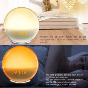 Simulated Sunrise Wake-up Alarm Clock Light' K0I6 P9Y7 - Picture 1 of 15