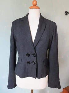 Comma Jacke Blazer dunkelgrau Business Schößchen Schösschen schick Gr. 36 S - Bild 1 von 3