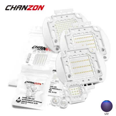 High Power Uv Smd Led Chip Lamp Bulb 3W 5W 10W 20W 30W 50W 100W Ultraviolet Bead - Image 1 of 4