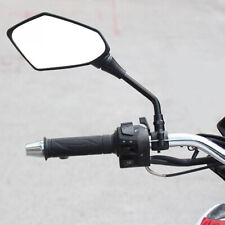 Black Motorcycle Rearview Side Mirrors10mm for Honda Grom Kawasaki Suzuki Yamaha