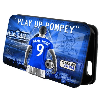 Personalised Portsmouth iPhone Case Football Flip Phone Cover Mens Gift AF103