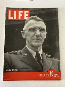 Life Magazine Jume 15, 1942, General Stilwell, RAF bombing of Germany, Cagney - Picture 1 of 2