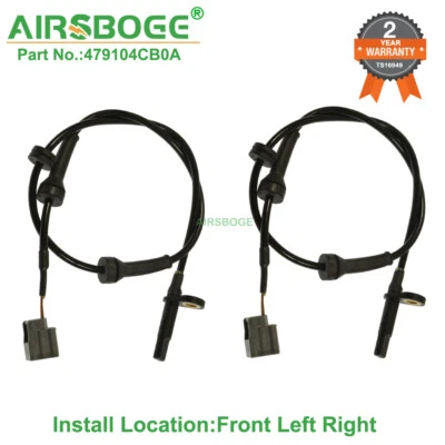 2X Sensor de velocidad de rueda ABS delantero izquierdo derecho para Nissan Rogue 17-20 X-Trail 18-21 Foto 1 de 4