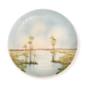 PIATTO DECORATIVO DA PARETE IN CERAMICA FIRMATO E DIPINTO A MANO VINTAGE 31 cm - Imagen 1 de 12