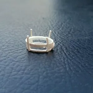 Colgante de piedra ovalada 10x14 mm cuello plata esterlina 925 - solo fundición - Imagen 1 de 5