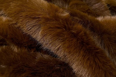 MARKENLOS 1m Kaninchen Fell Imitat Band 6,99 €/m 50 mm dunkel braun Hase für Kapuze Borte