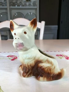Vintage Scottish Terrier Scottie Dog Planter, Hand Painted - Picture 1 of 9