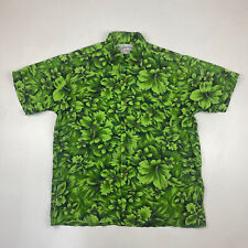 Waikiki Wear By Duke Of Hollywood 1950’s Green Floral Hawaiian Shirt , Size M