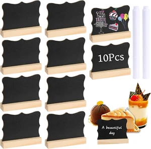 Mini Kreidetafel mit Ständer,10Stück Tafeln zum beschriften mit Kreidemarker,Kre - Bild 1 von 7