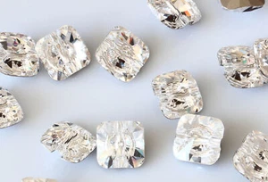 Superior PRIMERO 3009 Rivoli Square Crystal Strassknopf Foliert * viel Größen - Bild 1 von 9