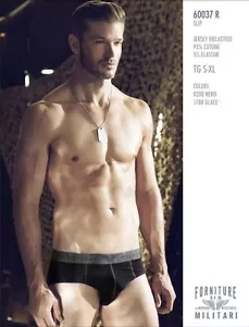1 SLIP UNDERWEARE INTIMO RAGNO UOMO NERO E GLACE - Picture 1 of 7