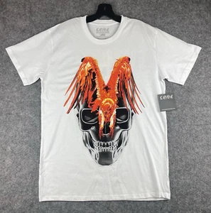 Mens shirt Sz large White Black Red Yellow Gray Kodak skull LOVE New With tags - Picture 1 of 14