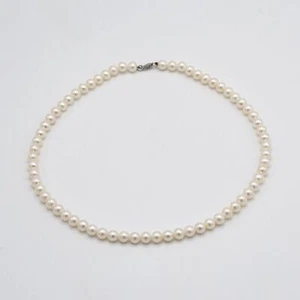 Collana Miluna di Perle mm.5/5,5 e oro bianco 18 kt - Foto 1 di 9