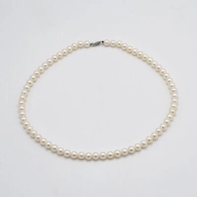 Collana Miluna di Perle mm.5/5,5 e oro bianco 18 kt - Immagine 1 di 4