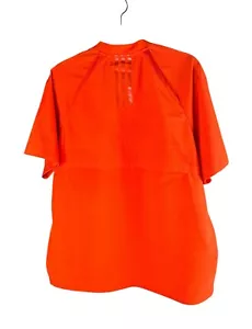 Adidas Golf Pullover Adult Small Orange Windbreaker Vented 1/4 Zip Short Sleeve - Picture 1 of 19