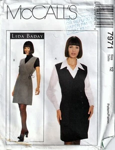 McCall's Sewing Pattern 7971 Lida Baday Misses Lined Jumper and Blouse Size 12 - Picture 1 of 2