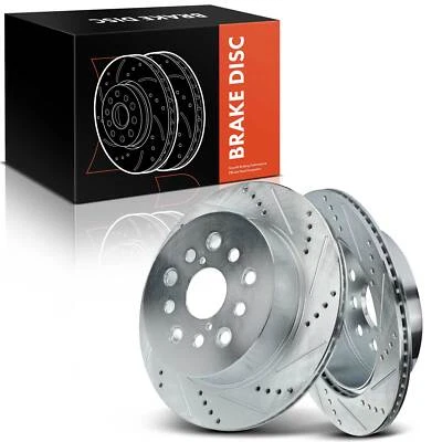 Rotores de freno perforados para Lexus LS430 2001-2006 4,3 L lado trasero del conductor y del pasajero Foto 1 de 4