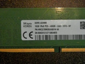 SK Hynix 16GB DDR5 UDIMM 4800MHz PC4-38400 288-Pin Desktop RAM HMCG78MEBUA081N - Picture 1 of 2