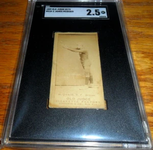 1887 1889 N172 Old Judge Baseball Card JAMES MCQUAID Denver SGC 2.5 🥎⚾🥎 - Picture 1 of 2