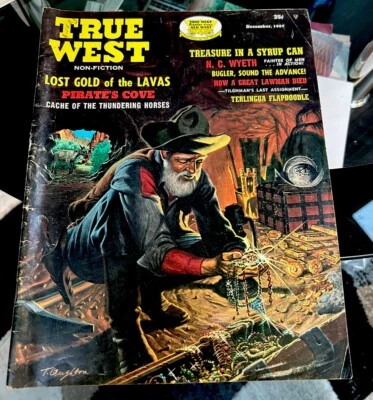 Vintage WILD WEST Magazine ~ TRUE WEST ~ December 1967  Lost Gold Of The Lavas Foto 1 de 4