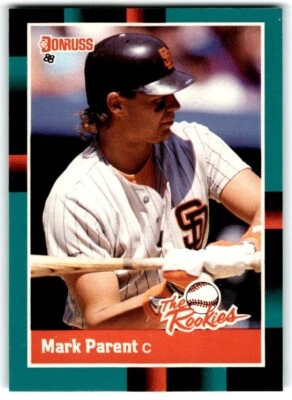 1988 Donruss The Rookies Mark Parent San Diego Padres #8 - Image 1 of 2