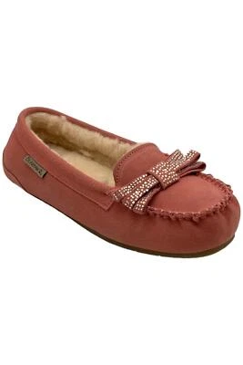 Bearpaw Women's Cynthia Suede and Sheepskin Moccasin Shell Pink - Image 1 of 3