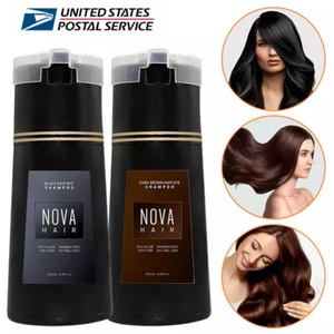 New Hair Dye Shampoo Nova Hair Instant Color Dye Shampoo Plants Essence US - Picture 1 of 23