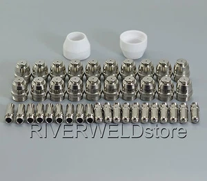 SP-60 Plasma Cutter Torch Electrode Nozzle Tip Shield Cup 42pcs - Picture 1 of 7