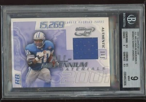 2001 Quantum Leaf Barry Sanders Millennium Materials Game Jersey /100 BGS 9 MINT - Picture 1 of 2