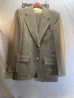 PALM BEACH Hombres Chaqueta 40L Pantalón 30W Verde 2 Piezas TRAJE Vintage Oliva Retro Años 70-80 Foto 1 de 4