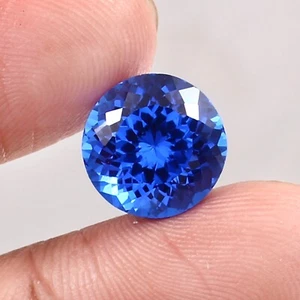 Wunderschönes Natürlich Ceylon Kornblumen Blau Spinell Rund Edelstein Schnitt - Bild 1 von 4