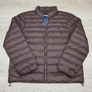 Polo Ralph Lauren Men’s Size 2XL Brown Packable Puffer Jacket ThermoPlume NWT - Picture 1 of 13