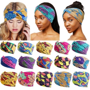 ✹Ankara Print Style African Stretch Head Wrap Scarf Hats- Hijab Turban Chemo Cap - Picture 1 of 32