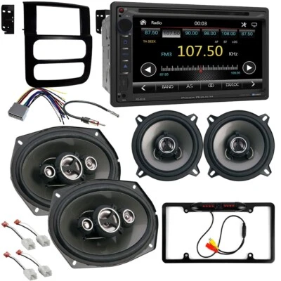 Estéreo para automóvil Dodge RAM 1500 PD651B 2002-2005 + altavoces, cámara y kit de instalación Foto 1 de 4