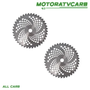 ALL-CARB 2 Pack 10" x 40T Carbide Tip Brush Blades For Cutter Trimmer Weed Eater - Picture 1 of 7